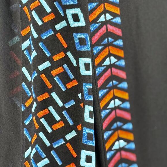 BCBGMAXAZRIA Runway y2k Kaselle Dress Women’s 2Embroidered Geometric Boho - Picture 10 of 16